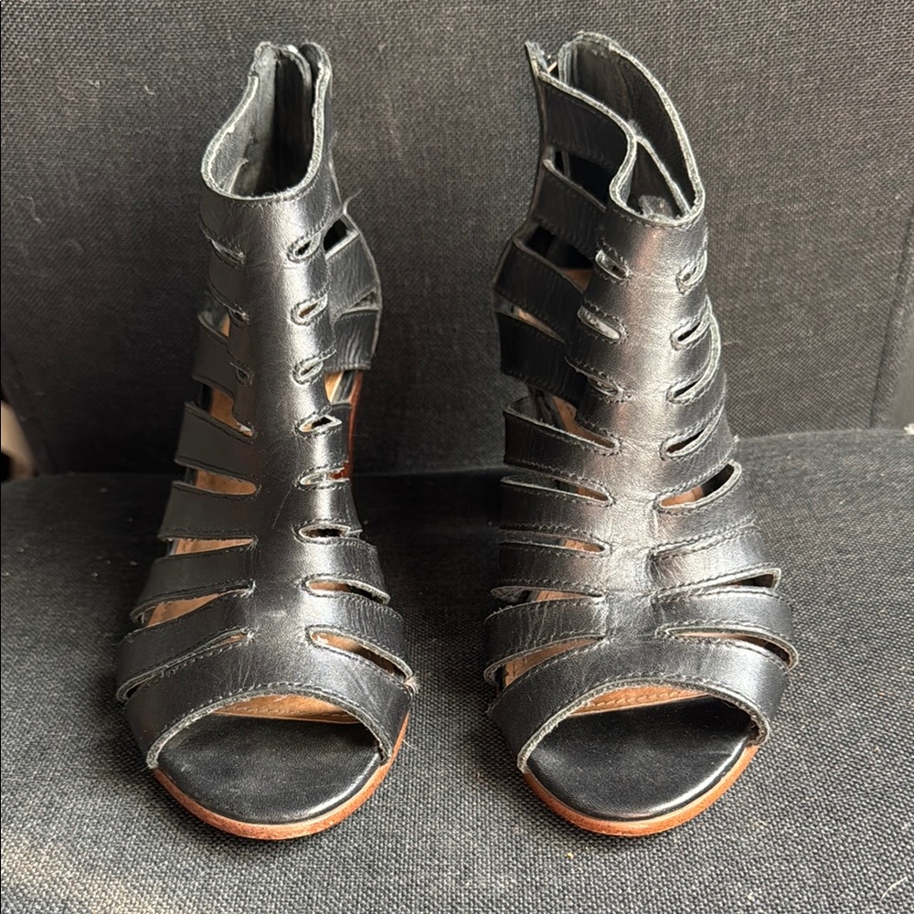 Steve Madden Black Heels with Strappy Design